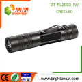 Factory Bulk Sale Best Housing 1*AA dry battery Operated Powerful Metal Material Small 1watt Cree led Pocket Flashlight Torch